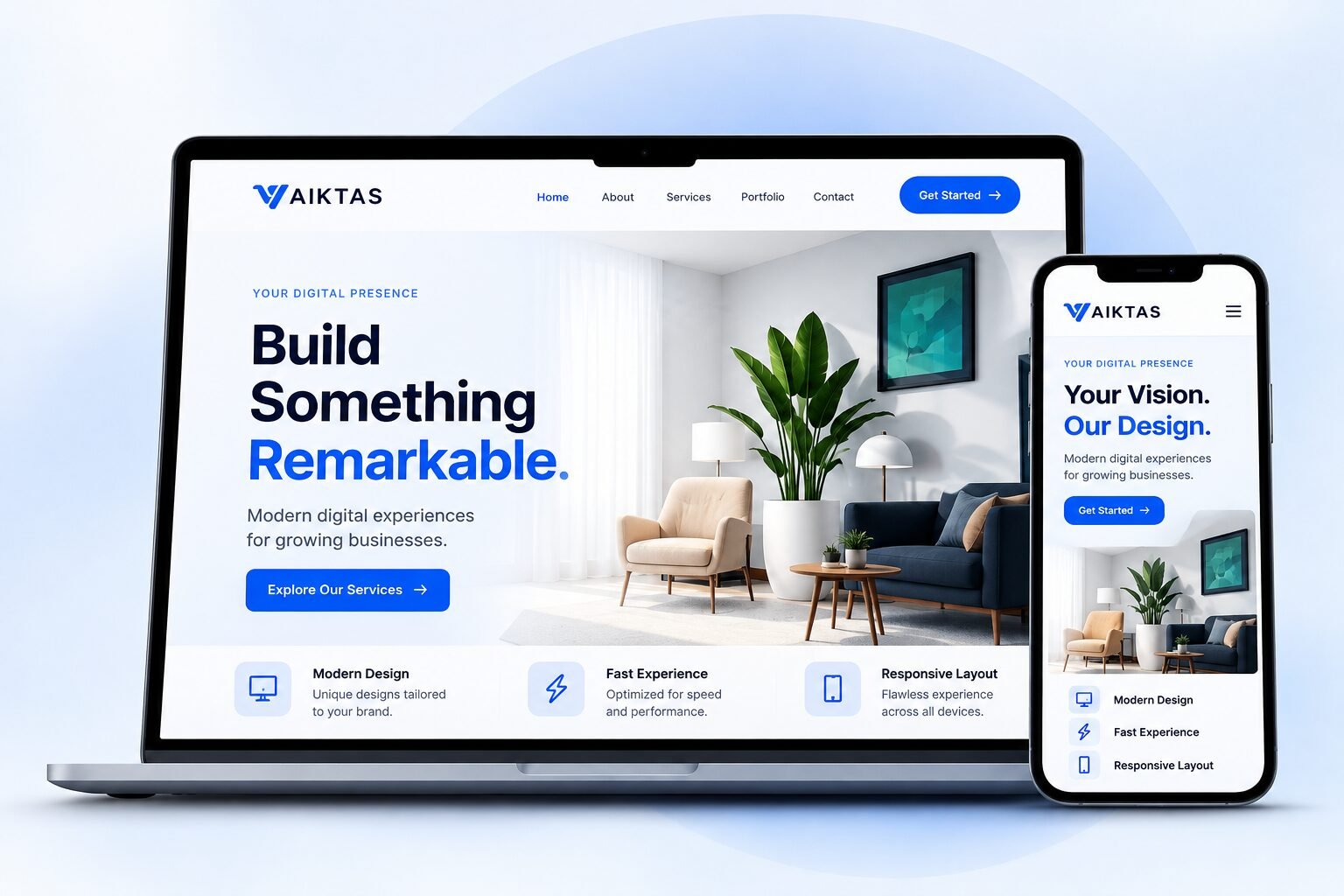 Custom Web Design by VAIKTAS