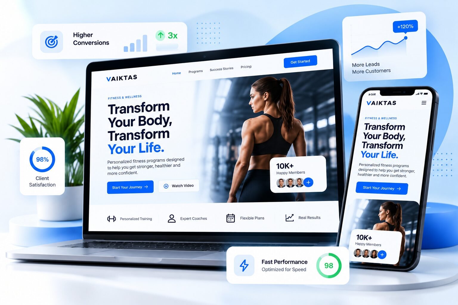 VAIKTAS Landing Page Design